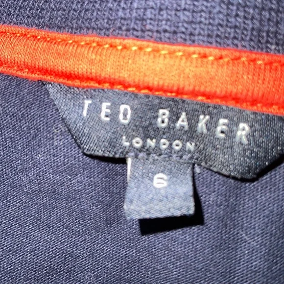 Ted Baker London Bevvy Navy Multicolor Stripe Tee - Picture 4 of 7